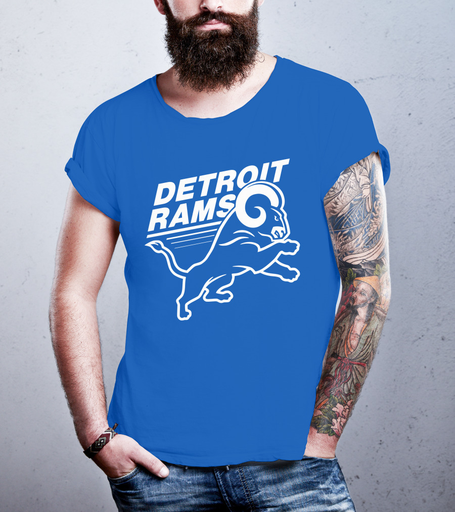 Detroit Rams Pro Sports Zone Charging Blue Ram T-Shirt