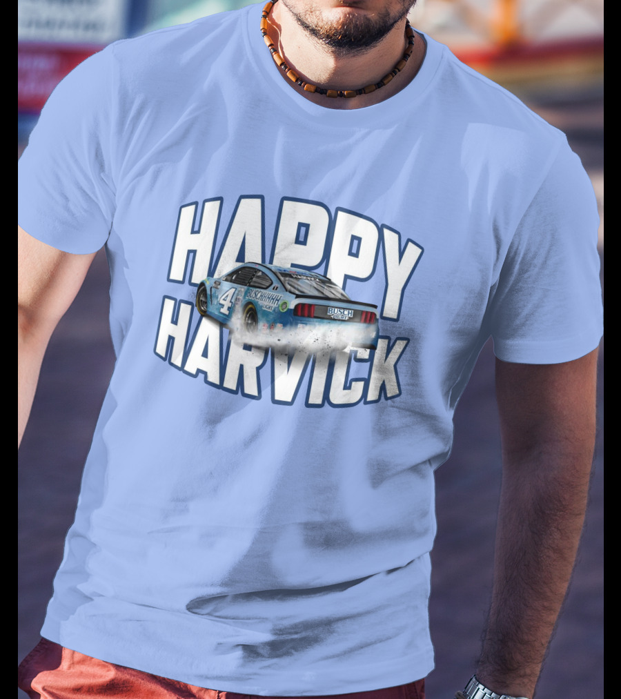 Busch Light Happy Harvick Racing Car Number 4 T-Shirt