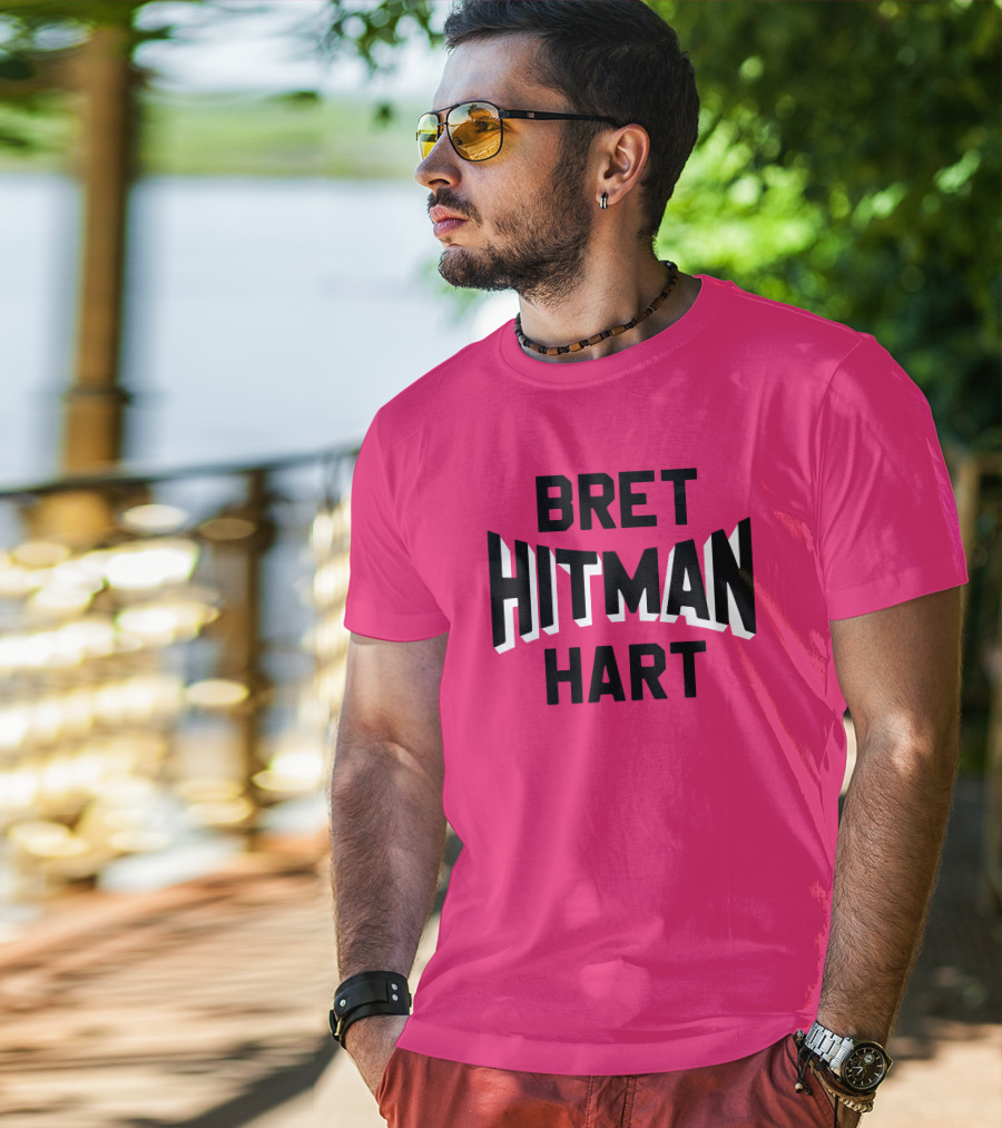 Bret Hitman Hart Retro Graphic 80s Wrestling T-Shirt