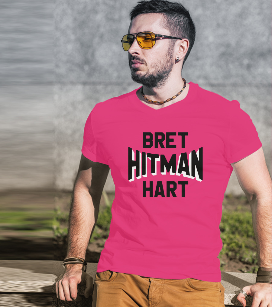 Bret Hitman Hart Retro Graphic 80s Wrestling T-Shirt