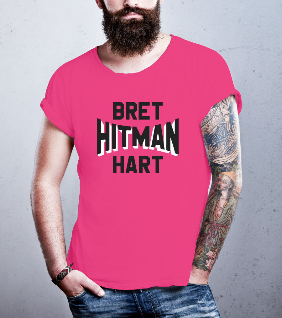 Bret Hitman Hart Retro Graphic 80s Wrestling T-Shirt