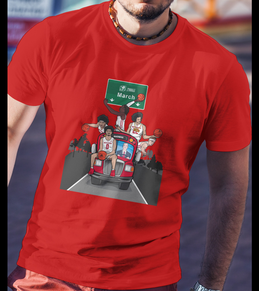 Coach Pikiell The Scarlet Knights Basketball Road To March Madness T-Shirt