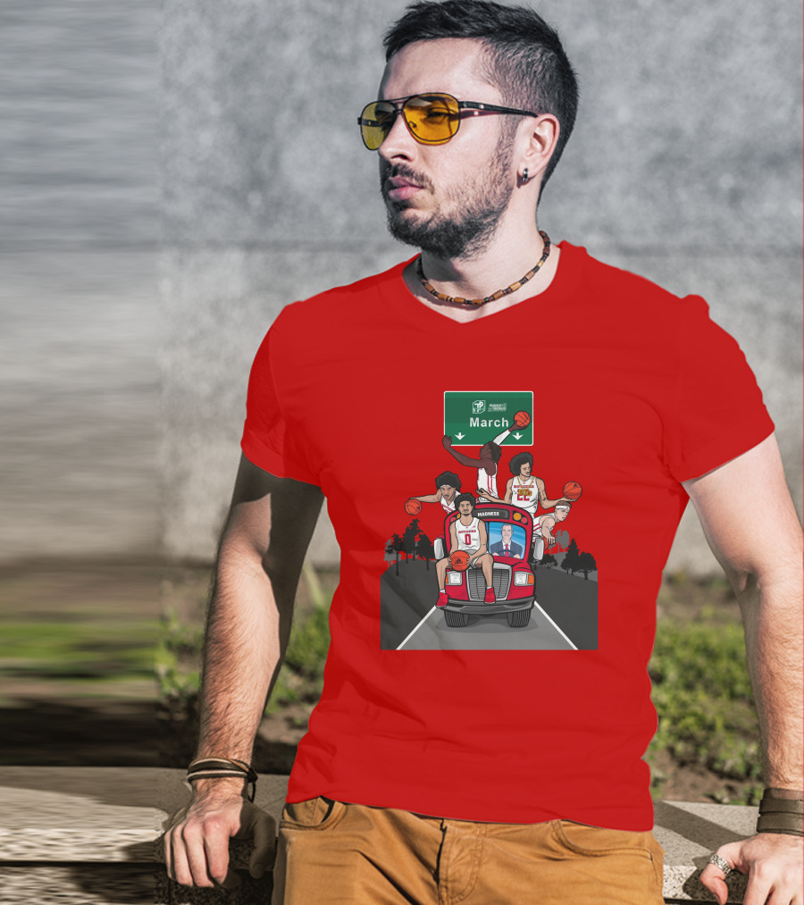 Coach Pikiell The Scarlet Knights Basketball Road To March Madness T-Shirt