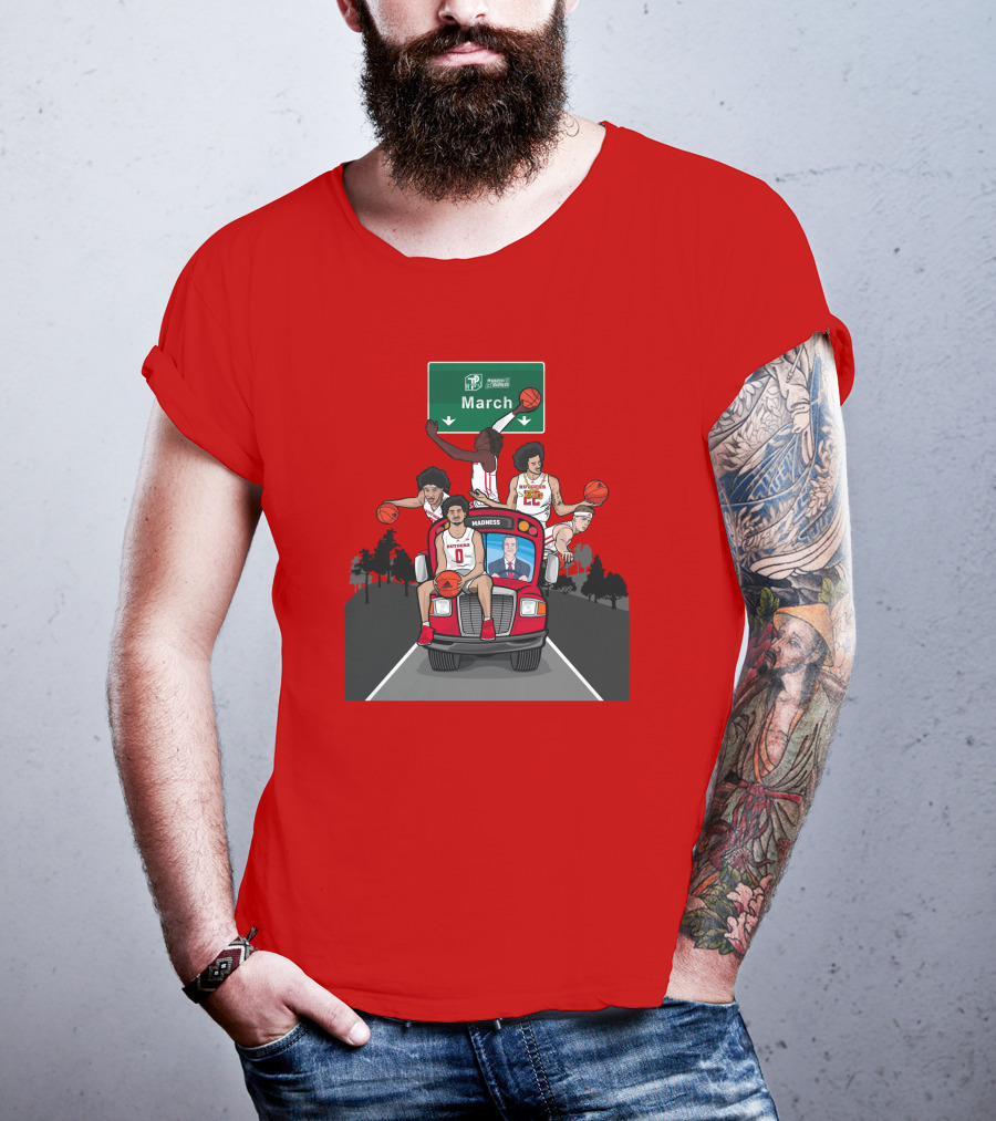 Coach Pikiell The Scarlet Knights Basketball Road To March Madness T-Shirt