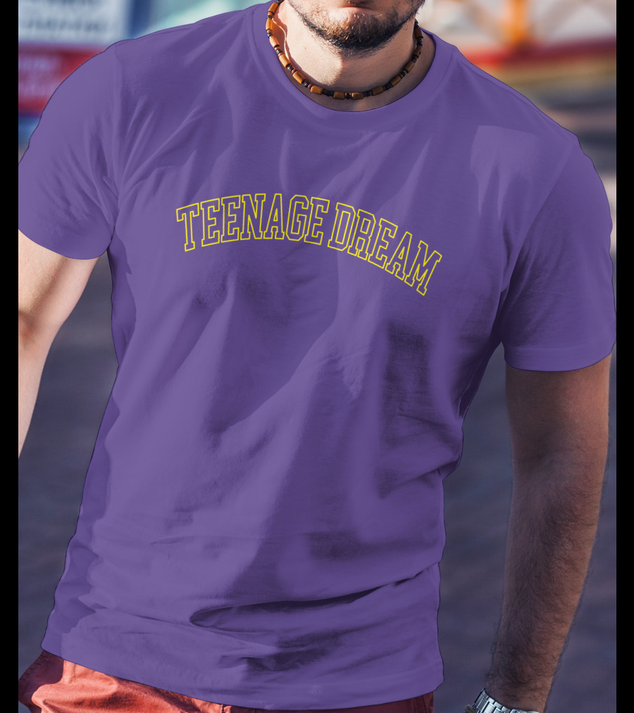 Olivia Rodrigo Teenage Dream Merch Purple Text T-Shirt