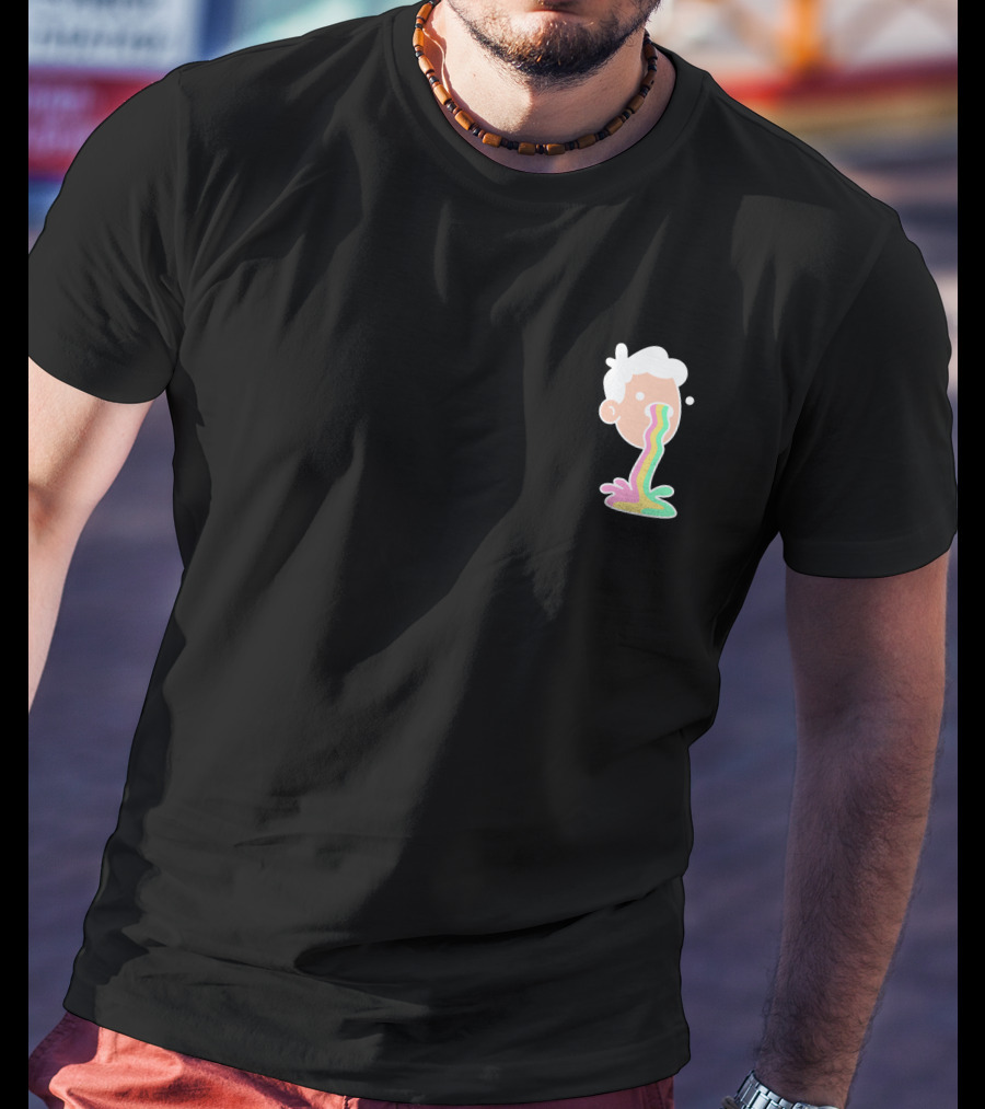 Doodles Merch Mascot Rainbow Vomit T-Shirt