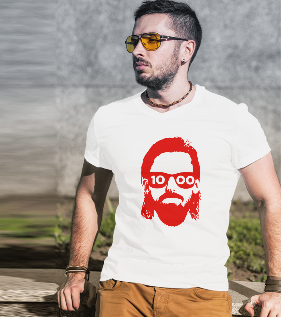 Detroit Red Wings Marc Staal 1000th Game Beard T-Shirt