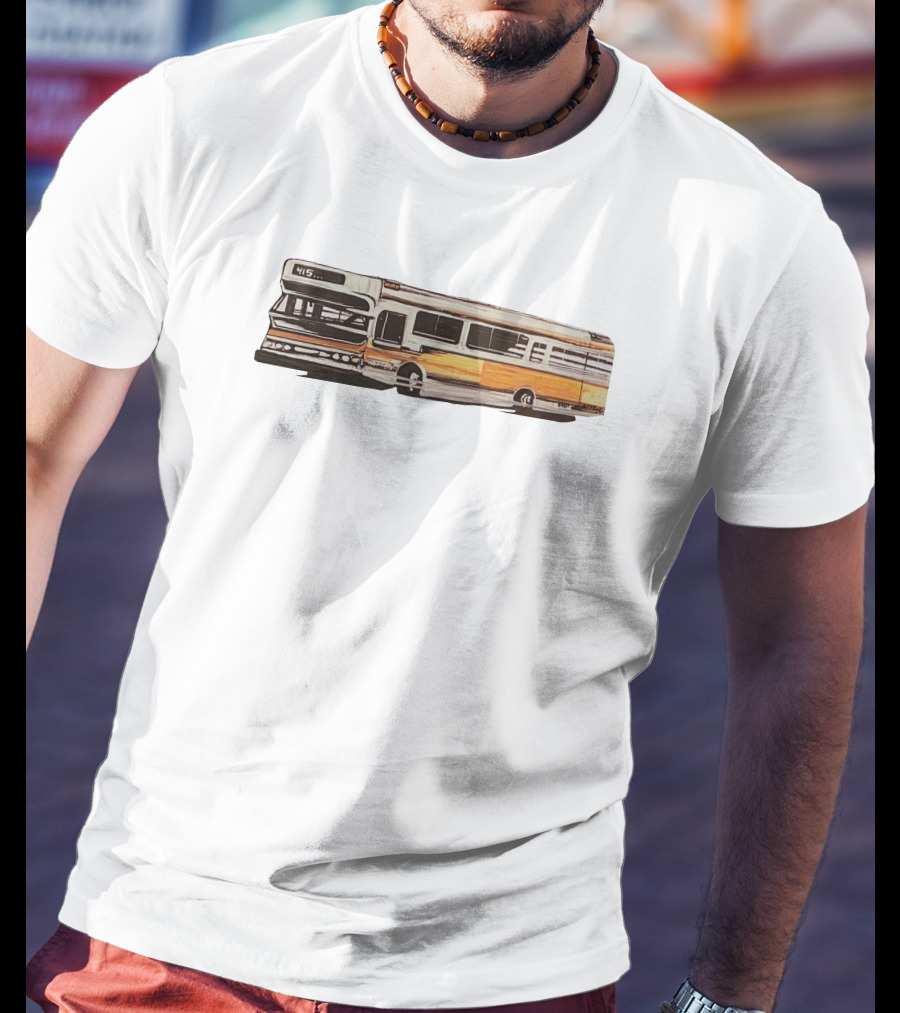 New Skool Merch Vintage Muni Bus 415 Route T-Shirt