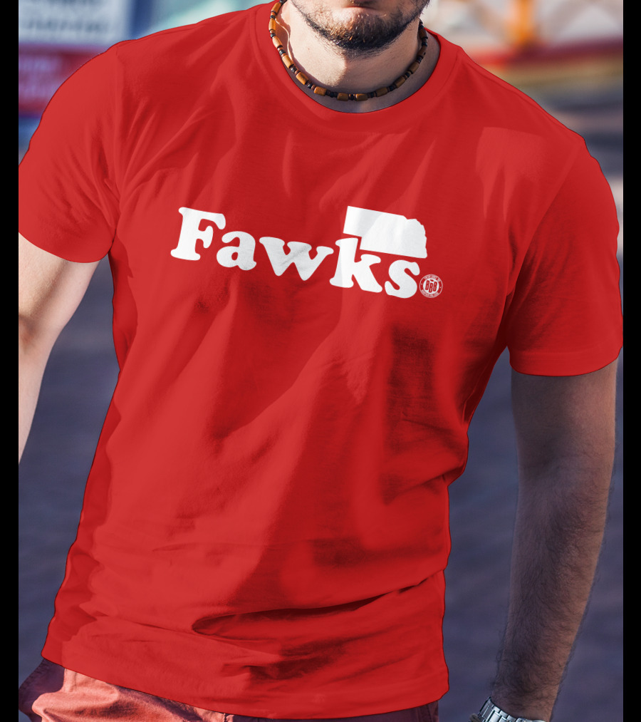 Bbbprinting Fawks Nebraska Outline T-Shirt