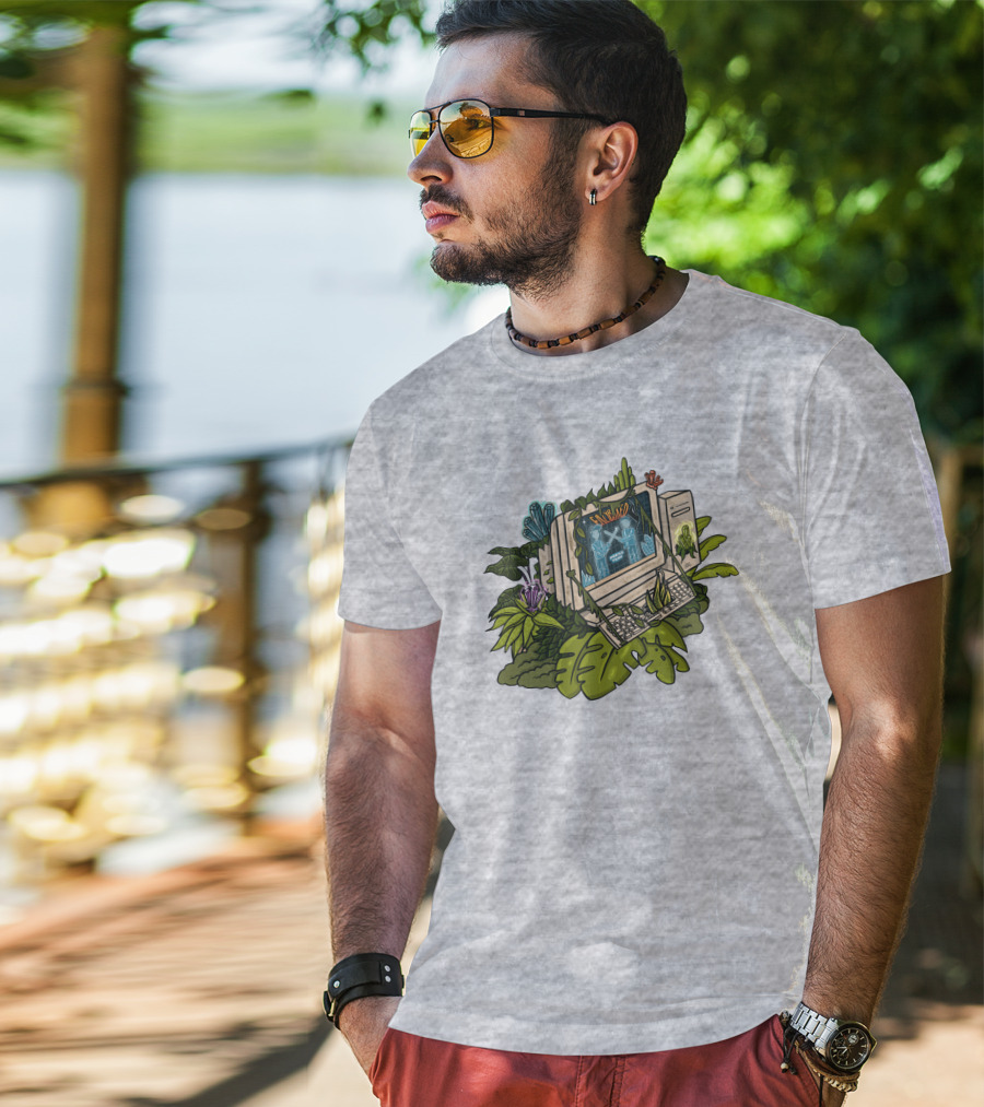 Eazybaked Beats Merch Intertwined Simulated Jungle Computer T-Shirt