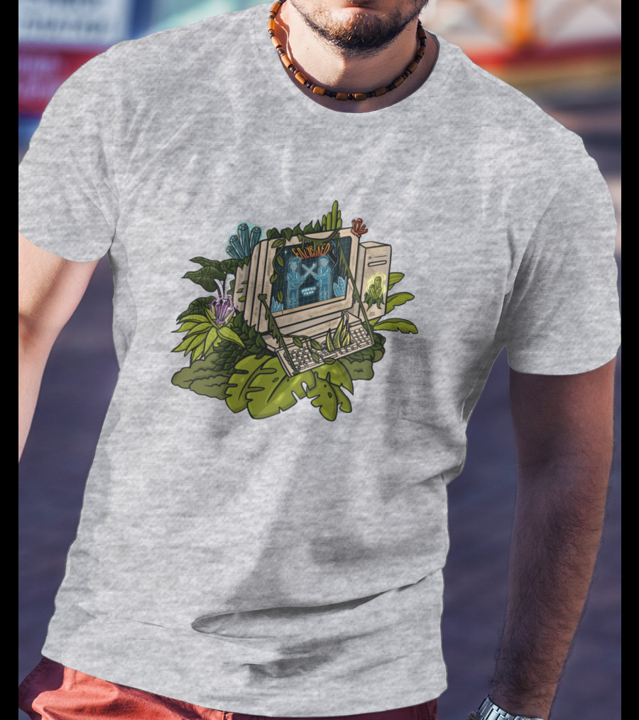 Eazybaked Beats Merch Intertwined Simulated Jungle Computer T-Shirt