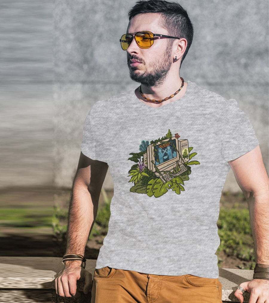 Eazybaked Beats Merch Intertwined Simulated Jungle Computer T-Shirt