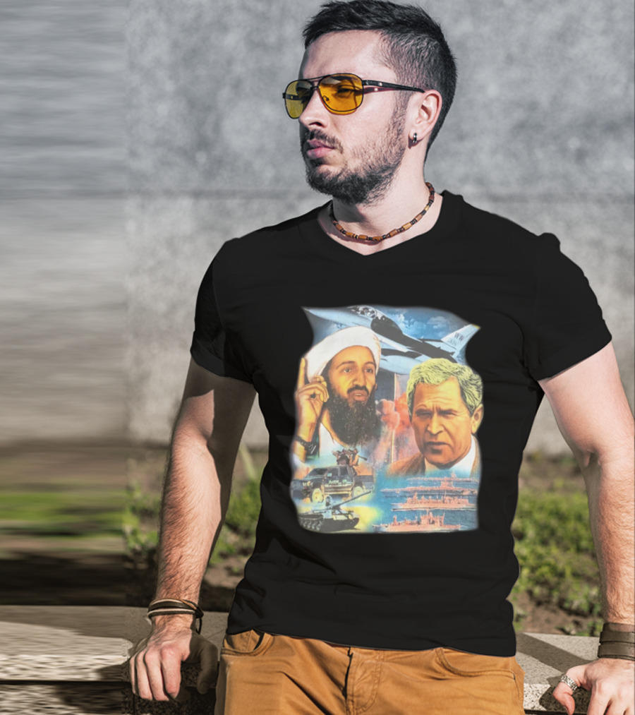 Illusive Music Merch Pure Evil Gas Station Featuring Political Figures And Military T-Shirt