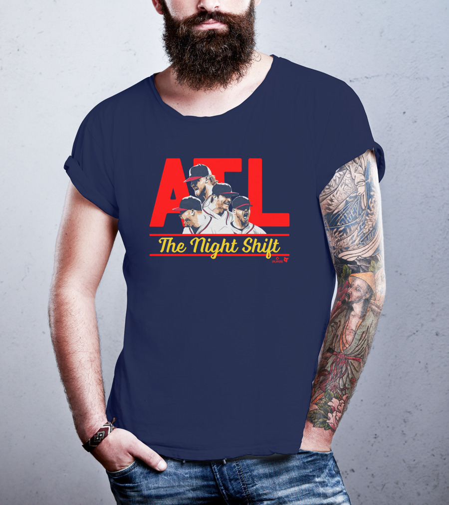 Breakingt Merch Atlanta The Night Shift Mlbpa Licensed ATL Players T-Shirt