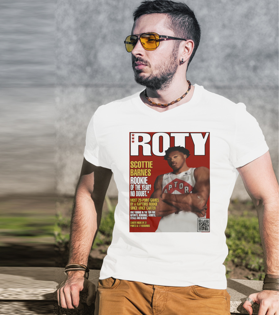 Scottie Barnes ROTY Most 20-Point Games By Raptors Rookie Since Vince Carter T-Shirt