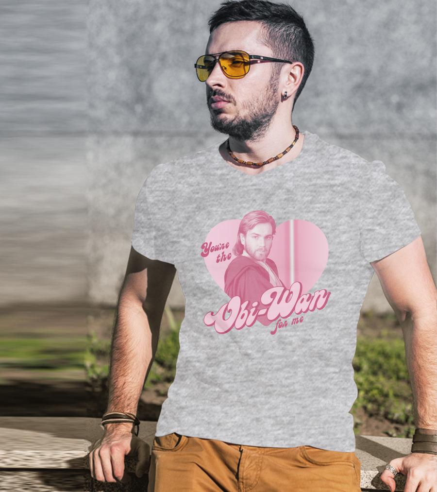 Star Wars Valentine's Day You're The Obi-Wan For Me Pink Heart T-Shirt