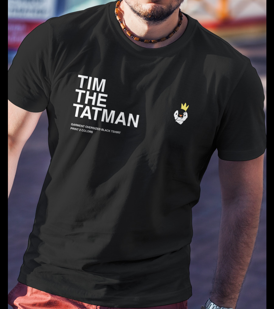 Timthetatman Garment Oversized Black Tshirt Print 2 Colors T-Shirt