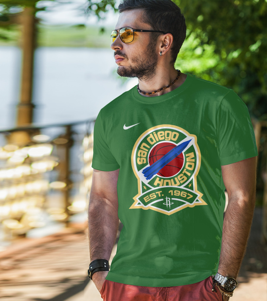 San Diego Houston Basketball Rocket Est 1967 T-Shirt