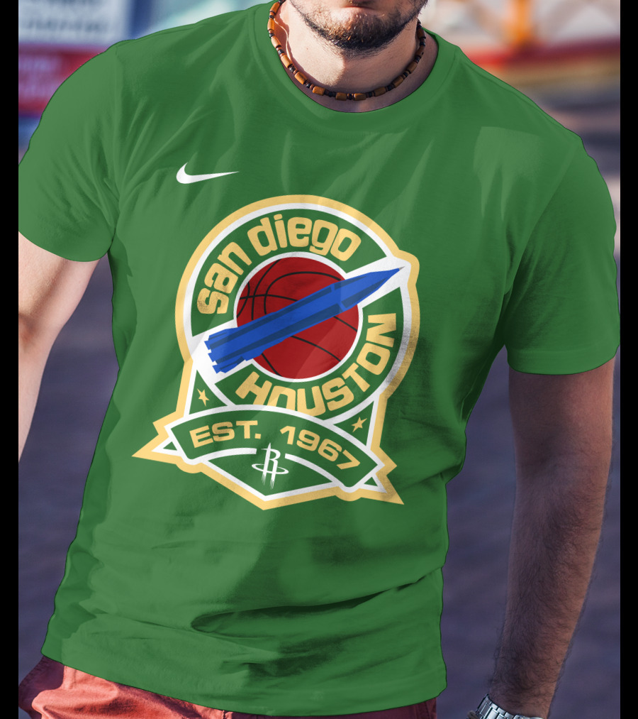 San Diego Houston Basketball Rocket Est 1967 T-Shirt