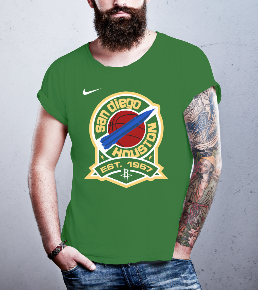 San Diego Houston Basketball Rocket Est 1967 T-Shirt