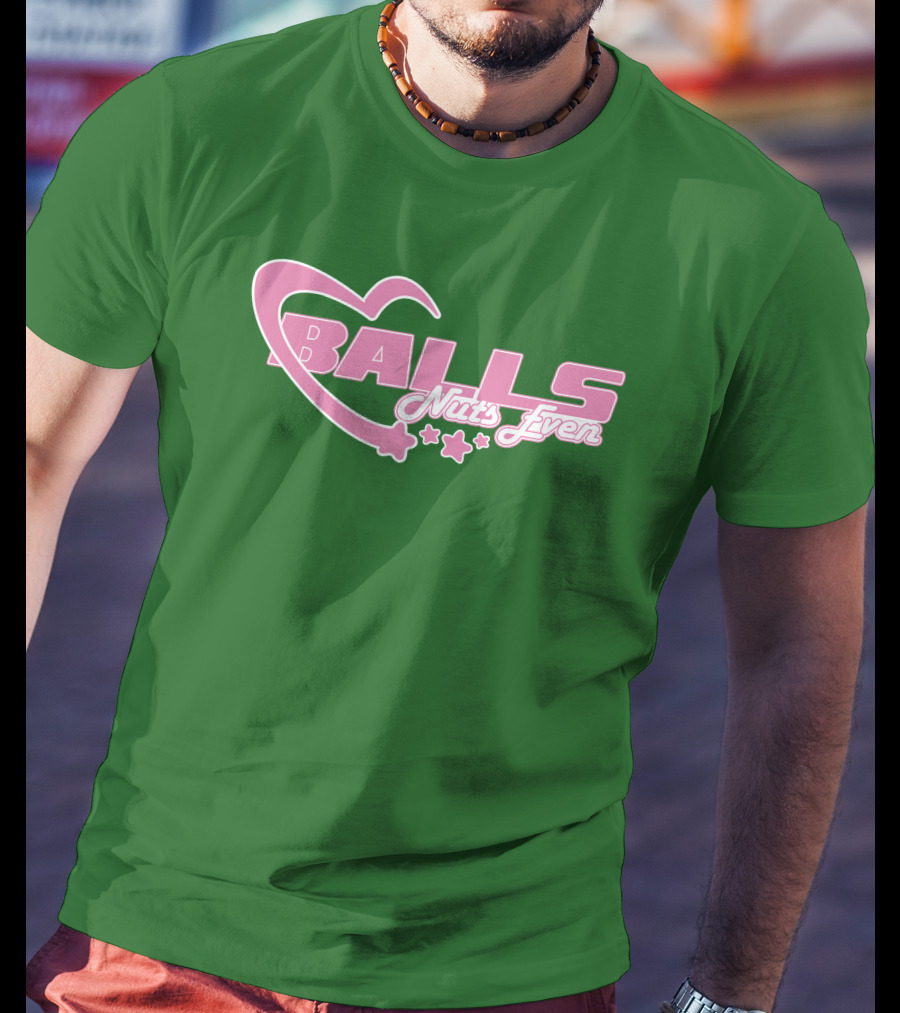 Balls Nuts Even Lucca International Pink Stars T-Shirt