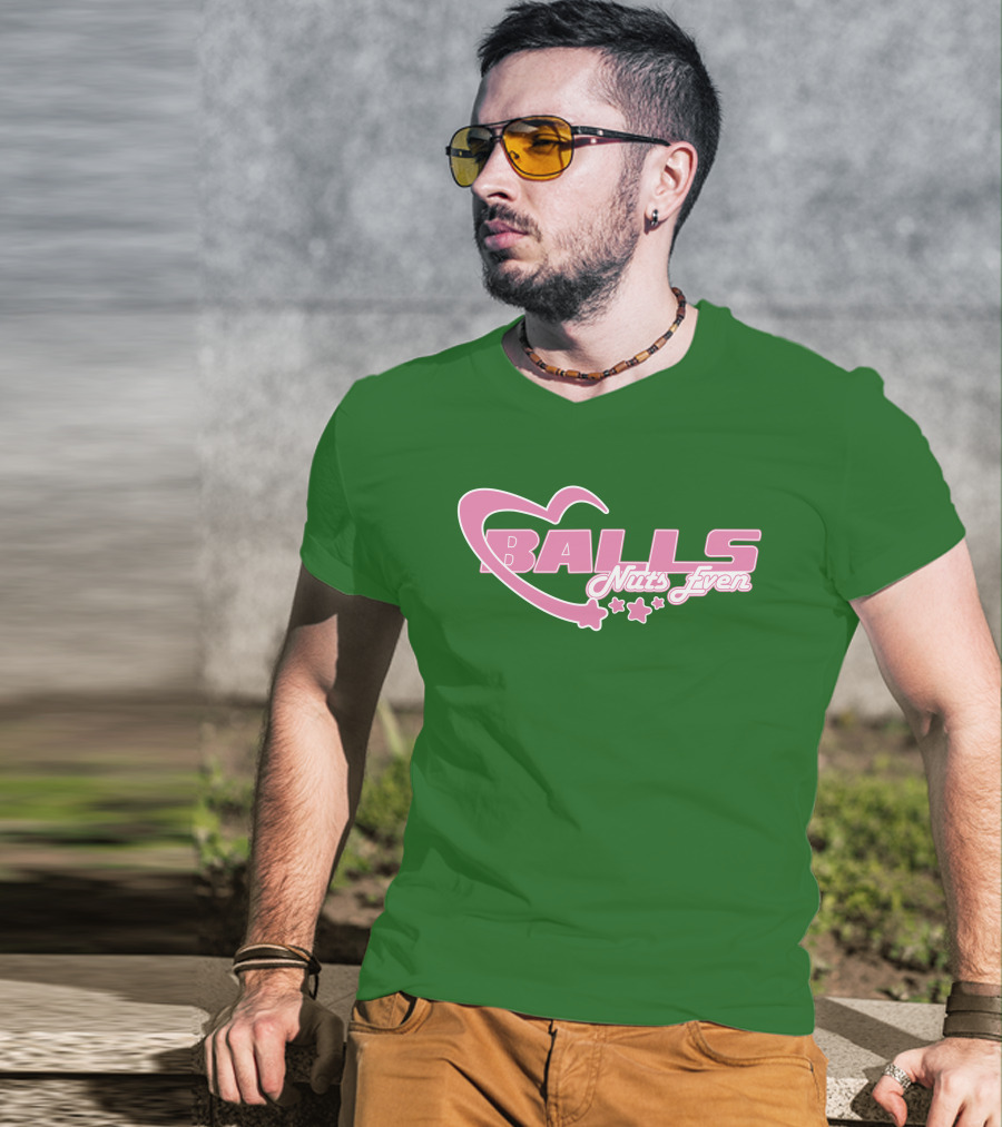 Balls Nuts Even Lucca International Pink Stars T-Shirt