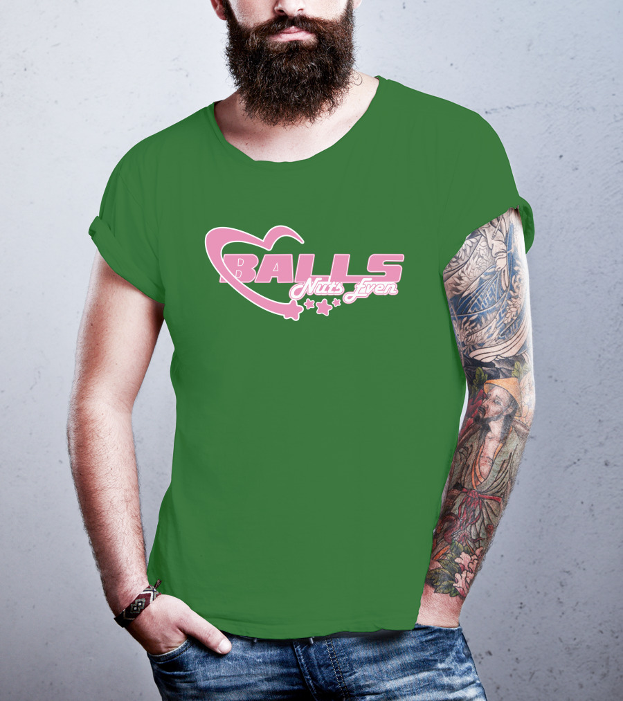 Balls Nuts Even Lucca International Pink Stars T-Shirt