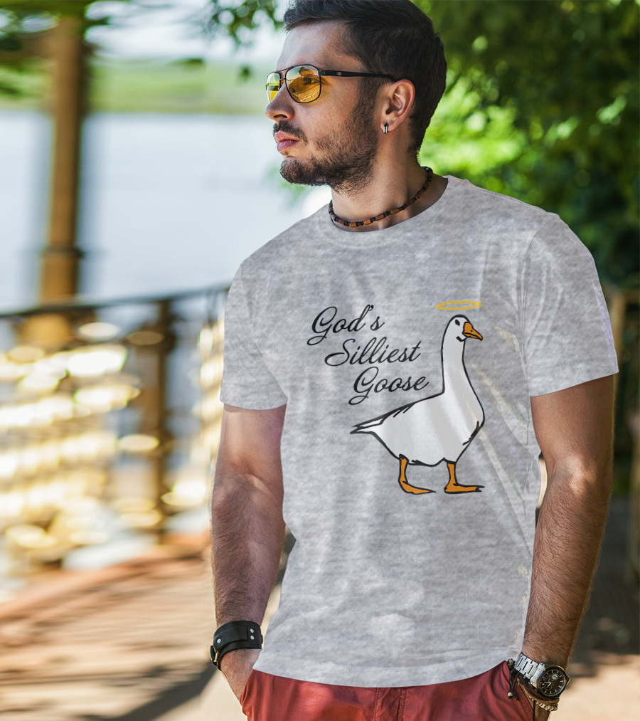 Middleclassfancy God's Silliest Goose Angelic Humor T-Shirt