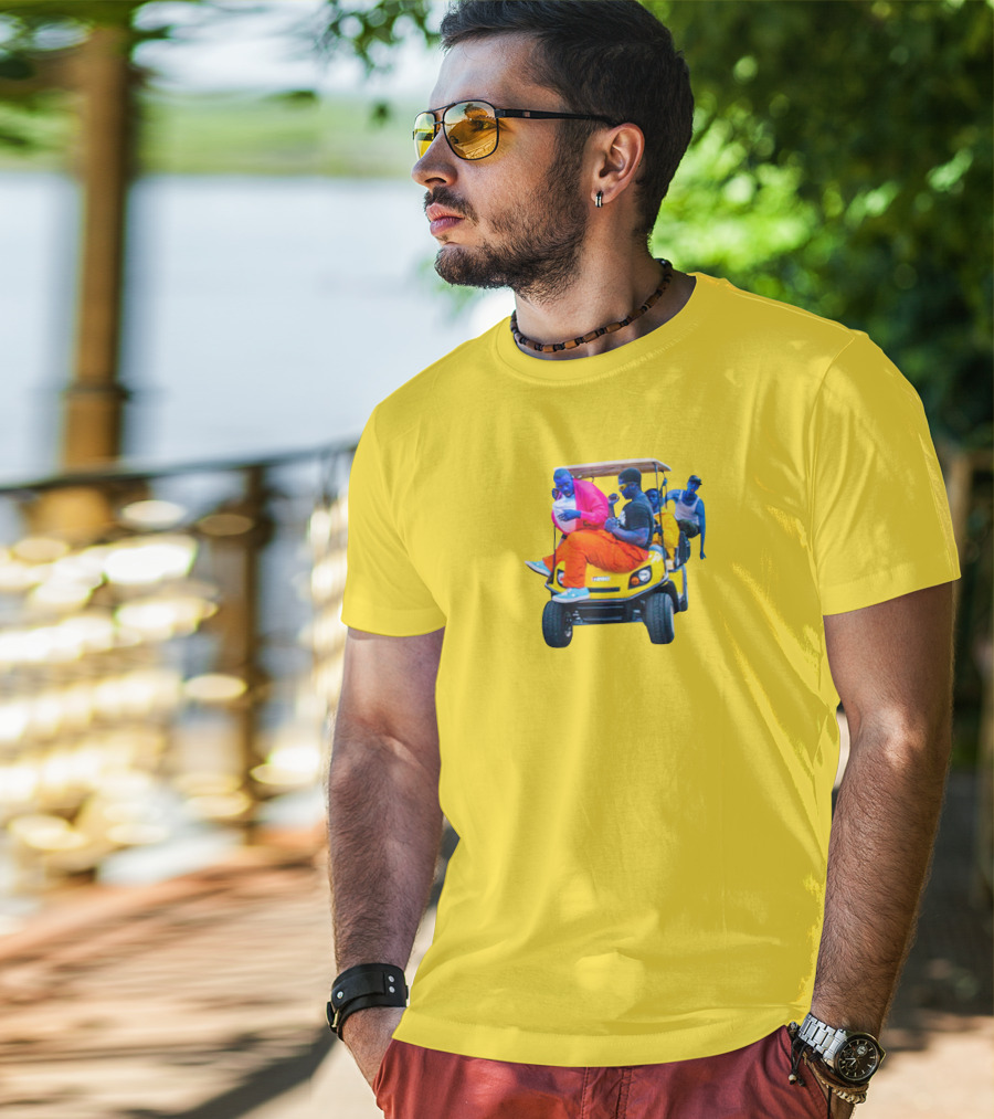 Brckhmptn Merch Brockhampton Star Blue People Yellow Golf Cart T-Shirt