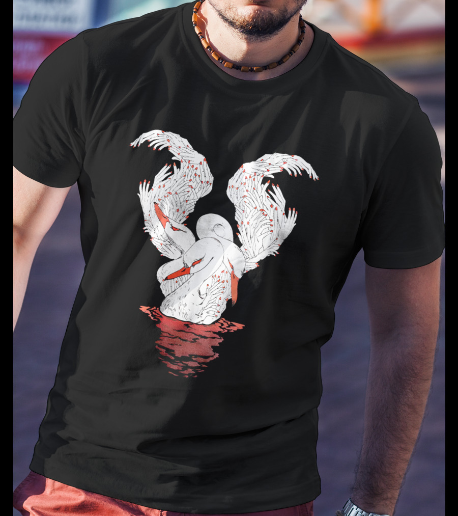 39Daph Swan Illustration White T-Shirt