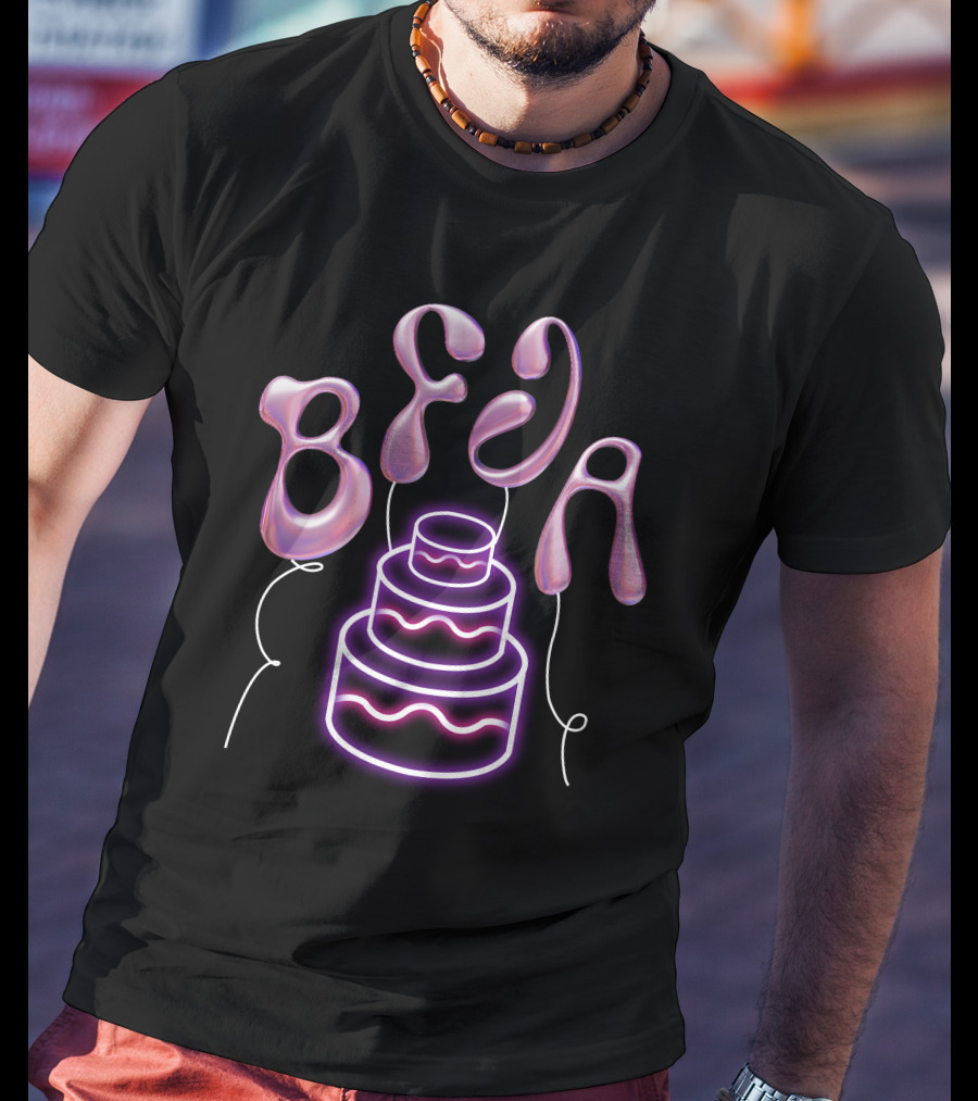 Lydia Chlamydia Bfja Birthday Party Cake Neon Balloon T-Shirt