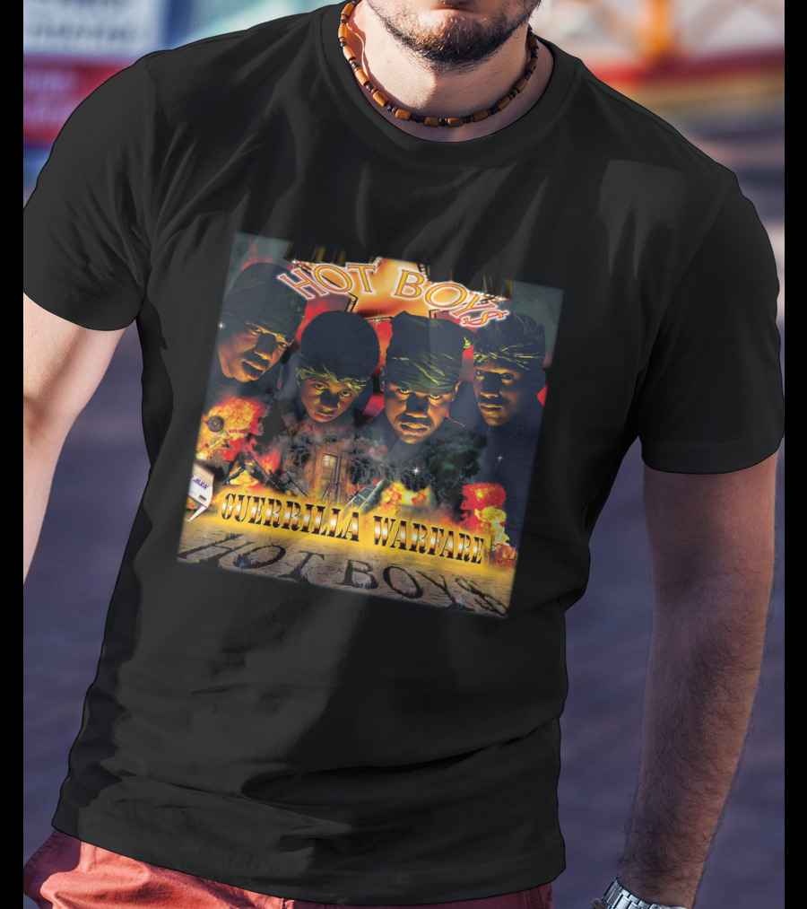 Metro Boomin Hot Boys Guerrilla Warfare Explosion And Bandana Faces T-Shirt