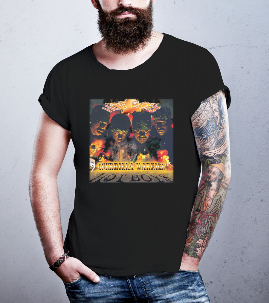 Metro Boomin Hot Boys Guerrilla Warfare Explosion And Bandana Faces T-Shirt