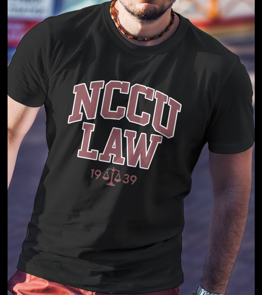 Hbcuthrowbacks NCCU Law 19 39 Scales Of Justice Retro T-Shirt