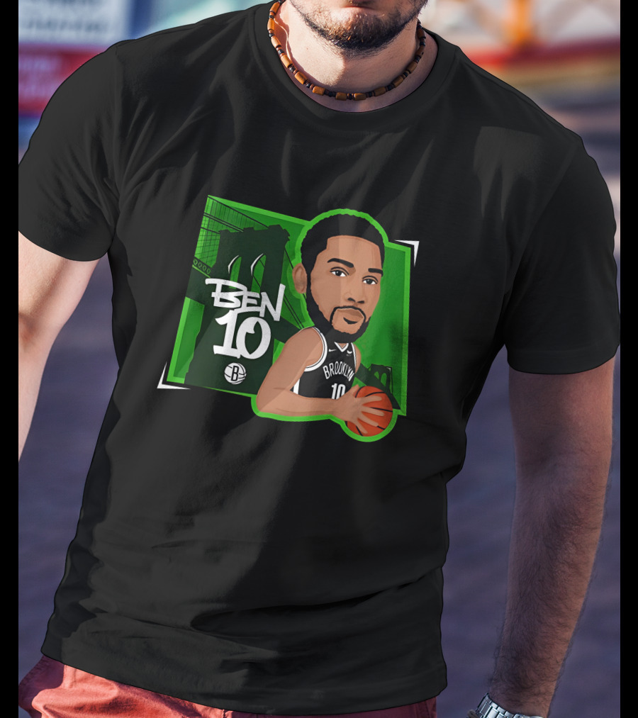 Nbacentral Ben Simmons Ben 10 Brooklyn Nets Cartoon Basketball T-Shirt