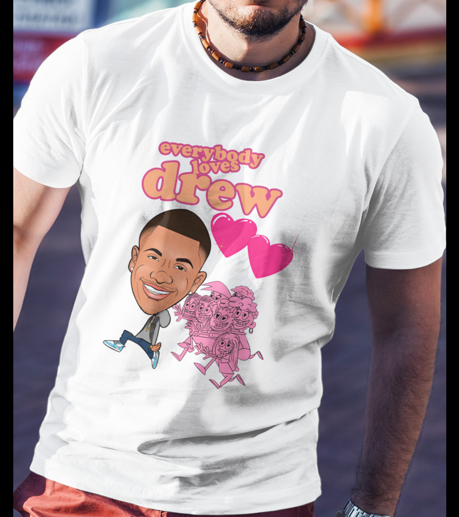 Tdashrich Tequan Richmond Everybody Loves Drew Hearts Cartoon Characters T-Shirt