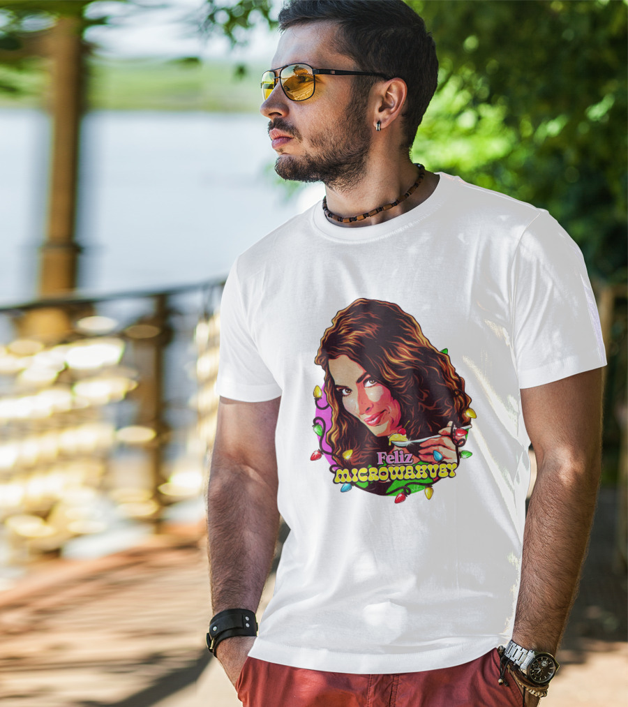 Nordacious Feliz Microwahvey Christmas Lights T-Shirt