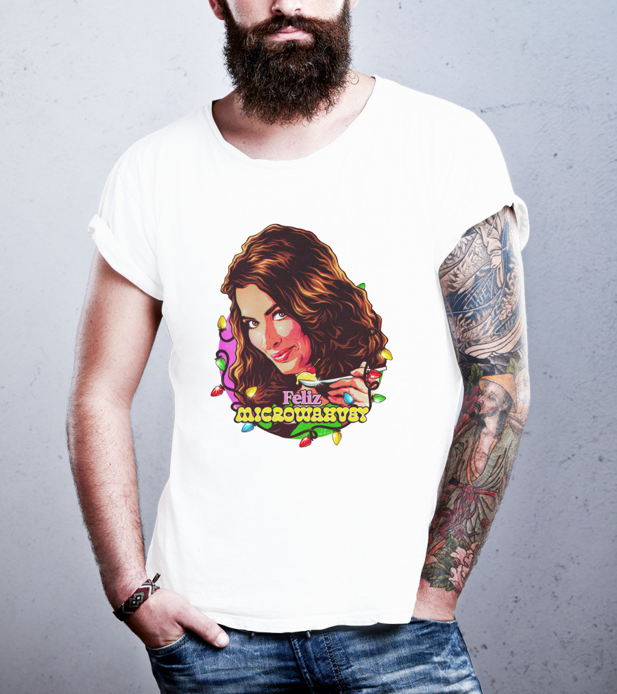 Nordacious Feliz Microwahvey Christmas Lights T-Shirt
