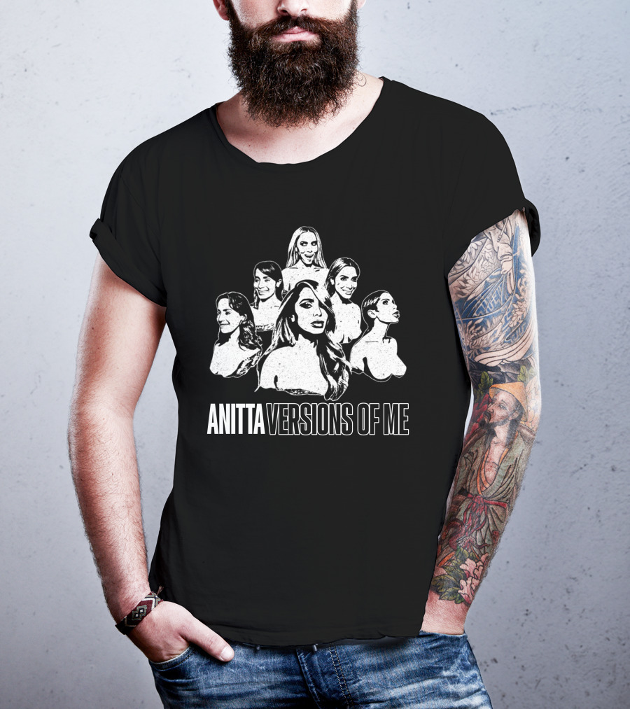 Anitta Versions Of Me Monochrome Fan Account T-Shirt