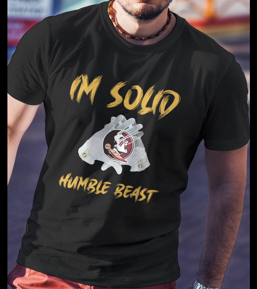 Go Noles I'm Solid Humble Beast Football Glove T-Shirt
