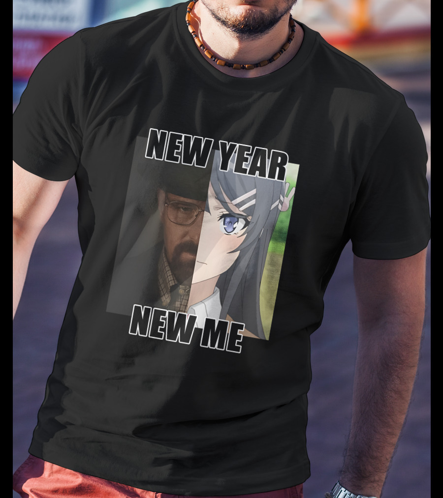 New Year New Me Walter White Anime Crossover T-Shirt