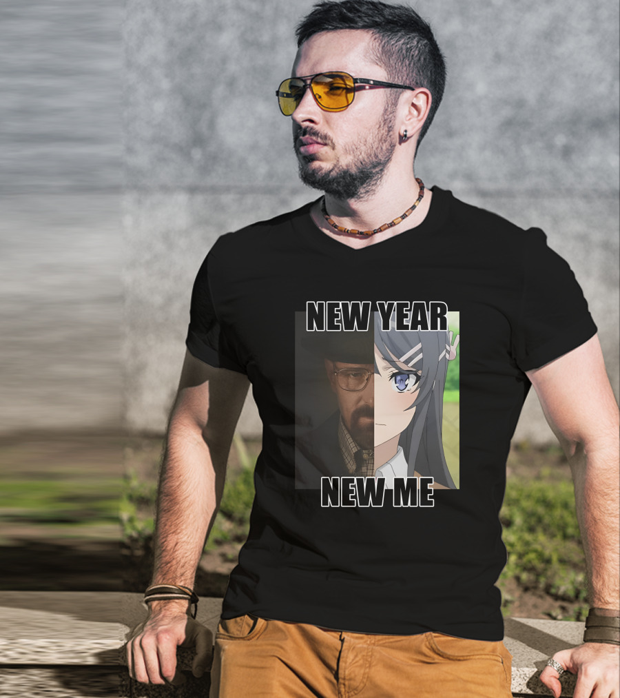 New Year New Me Walter White Anime Crossover T-Shirt
