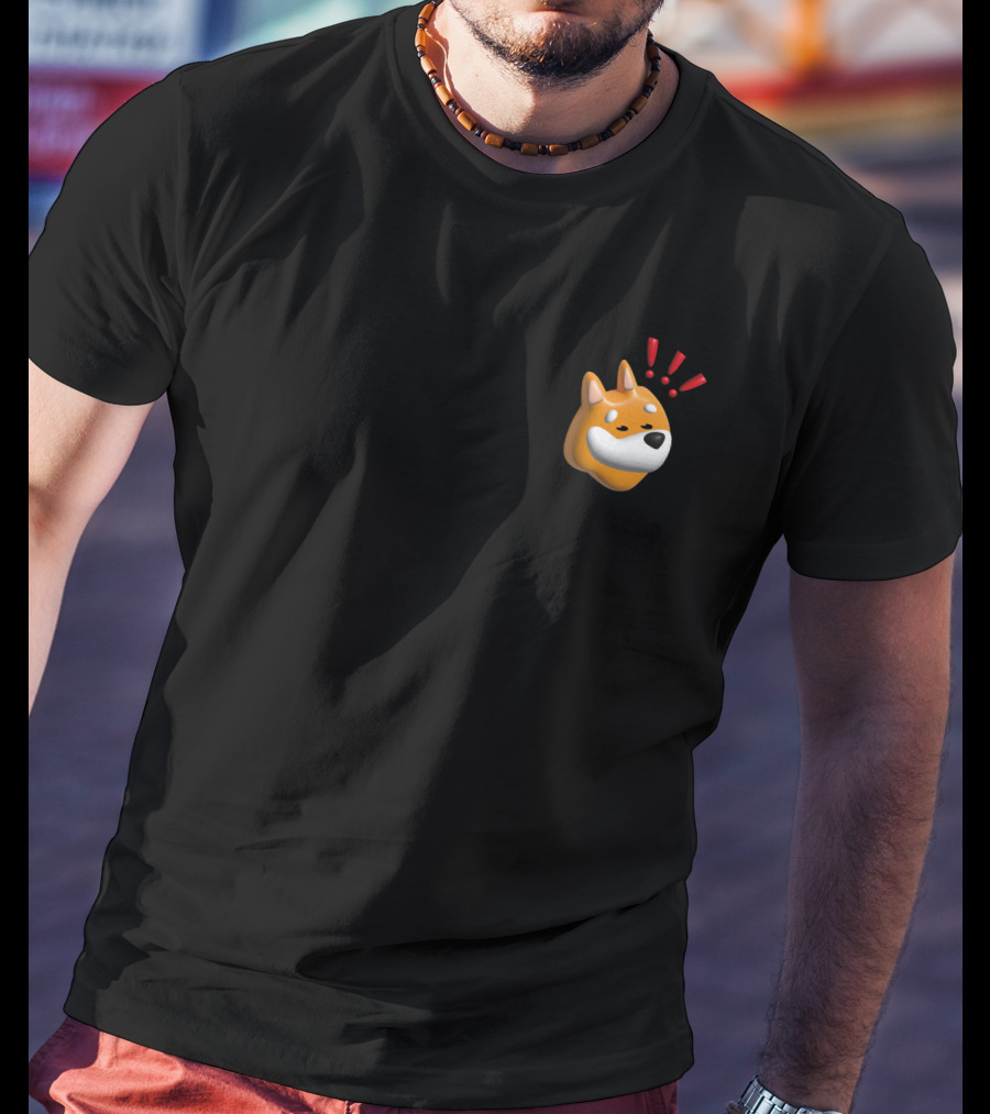 Mediagiraffes $Bonk Emoji Dog With Exclamation Marks T-Shirt