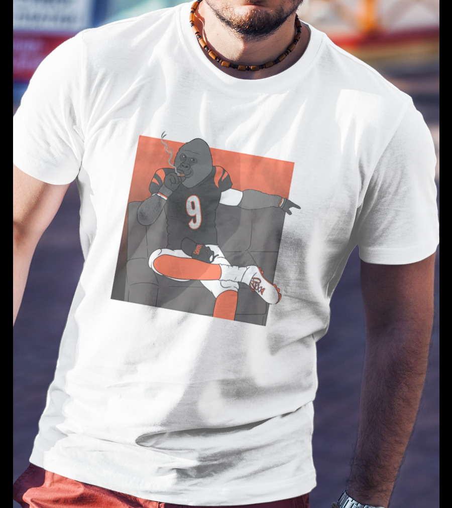 Hank Lockwood Harambe Cincinnati Football Smoker NFL Fan T-Shirt
