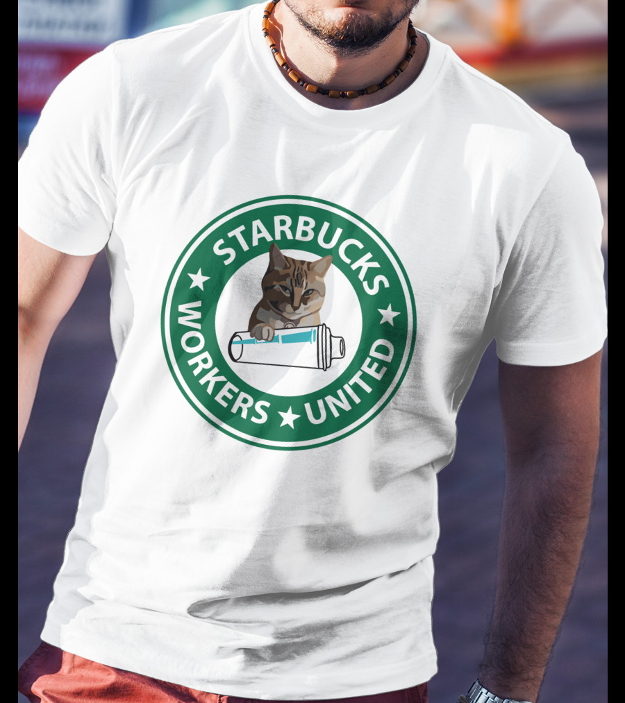 STARBUCKS WORKERS UNITED Cat T-Shirt