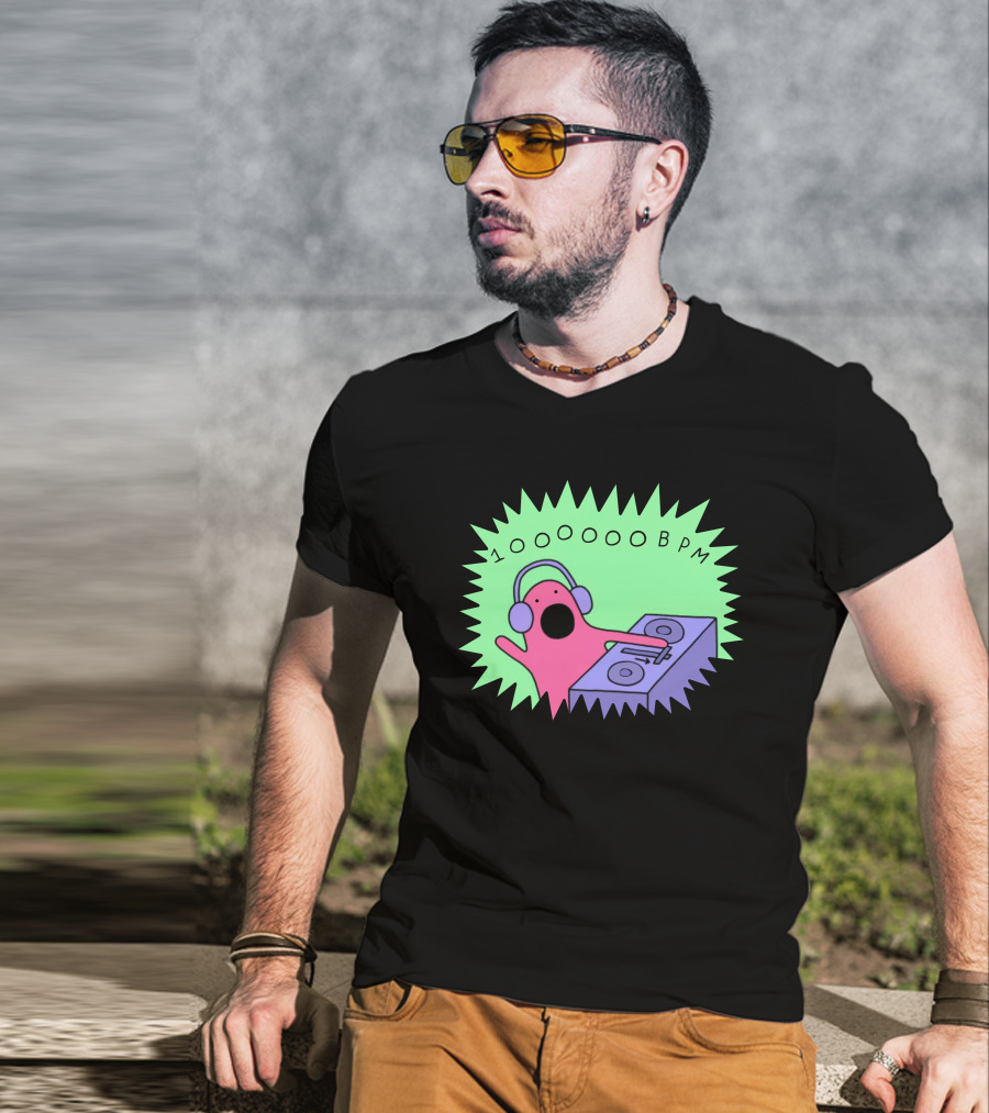 10OOOOBPM DJ Party Music Character T-Shirt