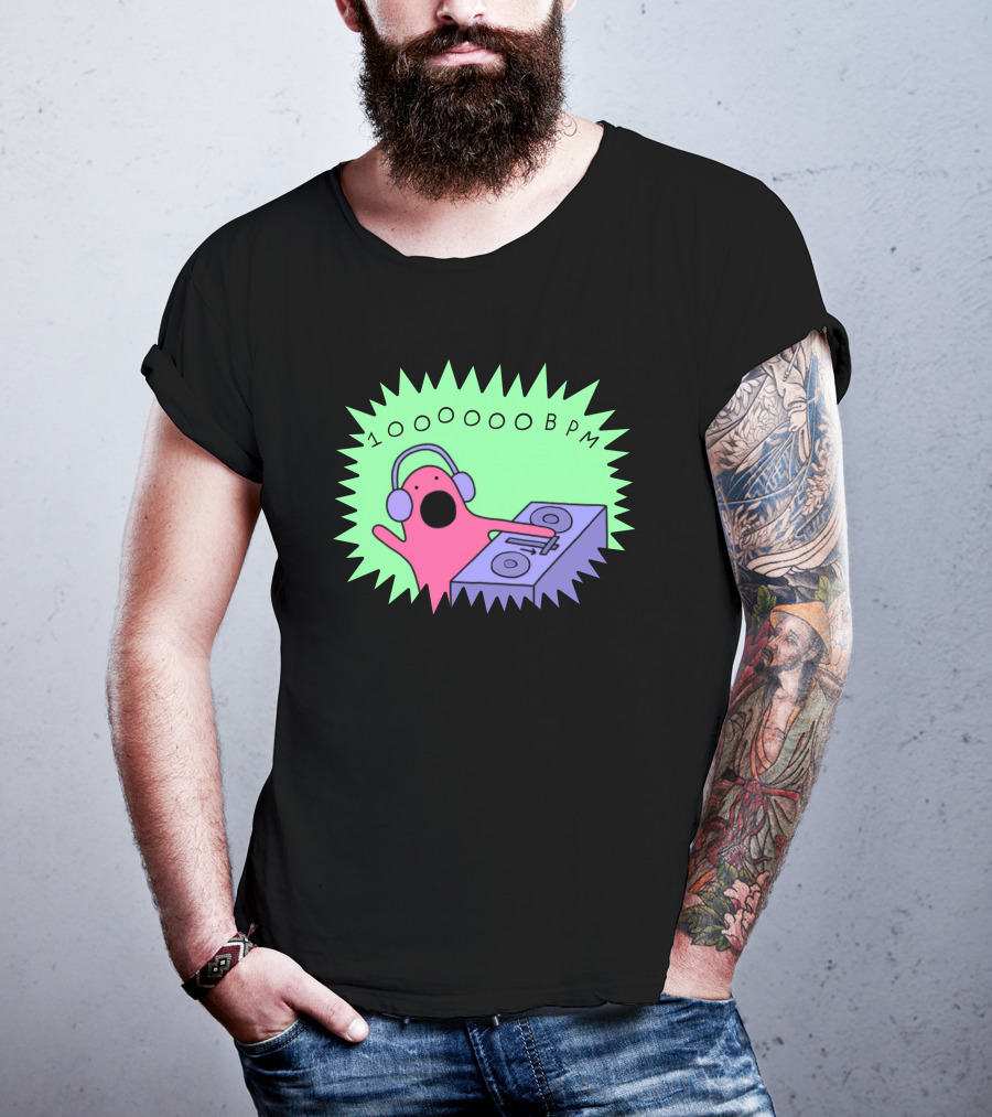 10OOOOBPM DJ Party Music Character T-Shirt