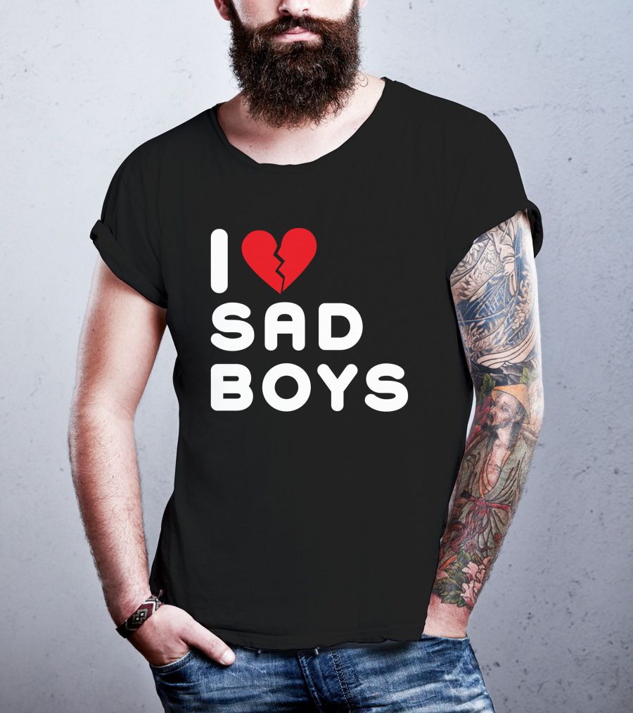 I Love Sad Boys Broken Heart T-Shirt