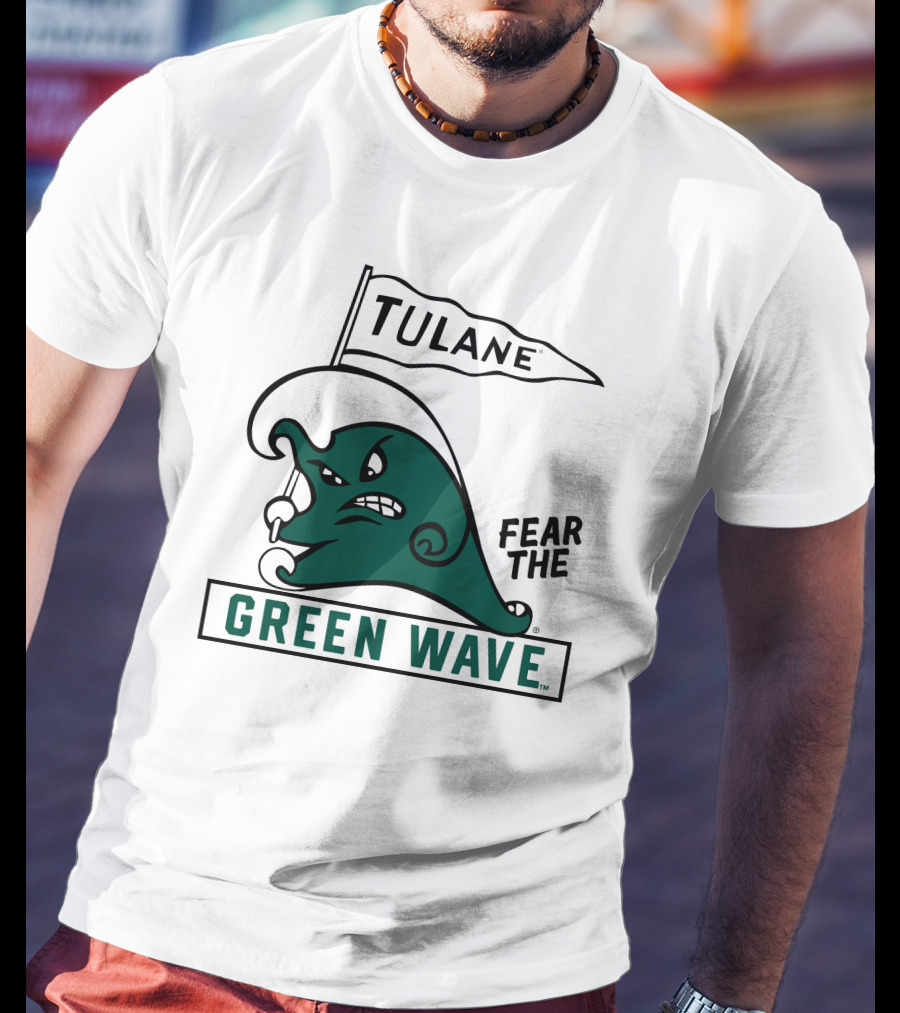 Tulane Green Wave Fear The Green Wave Retro T-Shirt