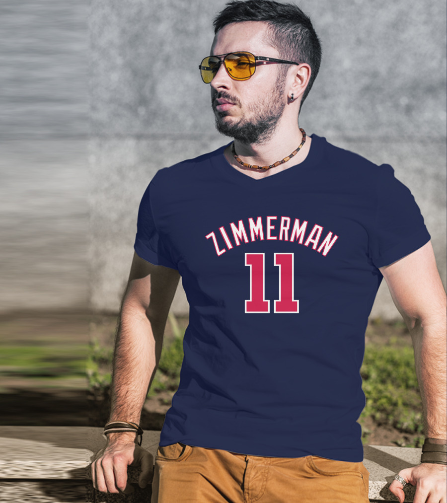 Zimmerman 11 Baseball Jersey Navy Red T-Shirt